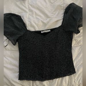 Abercrombie flutter sleeve top